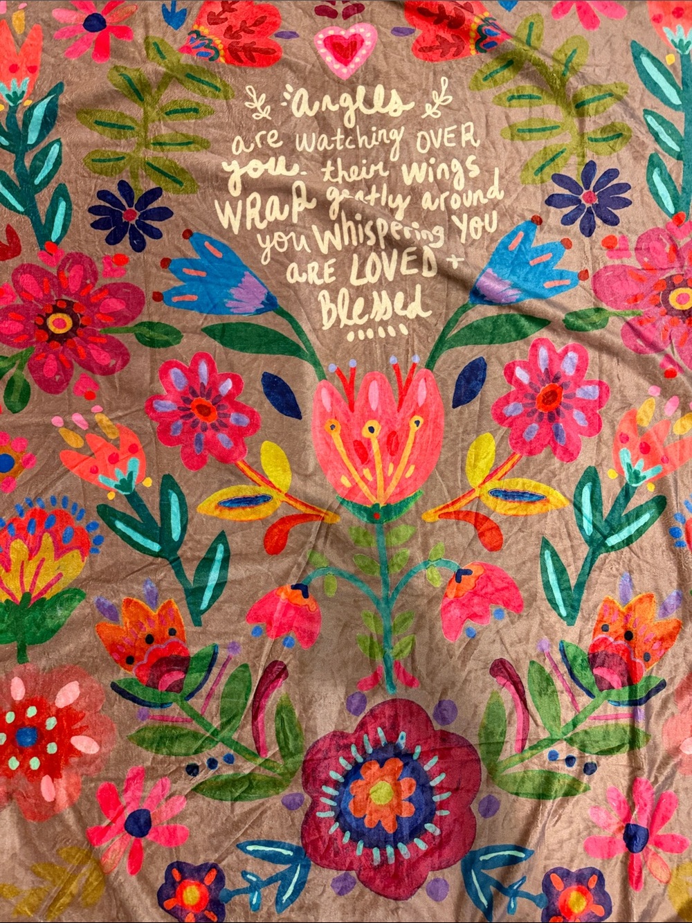 Angels Are Watching Over You Cozy and Beautiful Floral Blanket